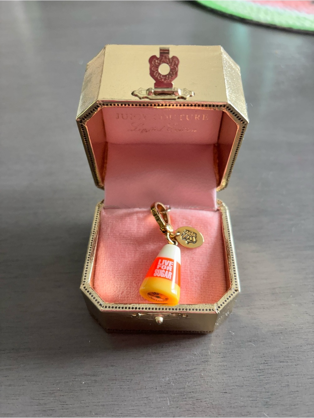 Juicy Couture Limited Edition 2008 Candy Corn Live For Sugar Charm w/ Box - Picture 3 of 5